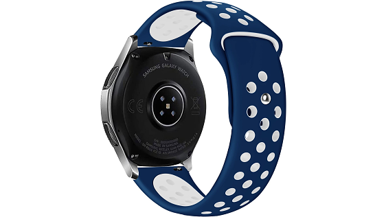 Eternico Sporty Universal Quick Release 22mm ​Pure White and Blue