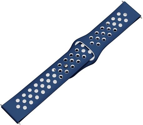 Eternico Sporty Universal Quick Release 22mm ​Pure White and Blue
