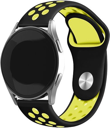 Eternico Sporty Universal Quick Release 22mm Vibrant Yellow and Black strap