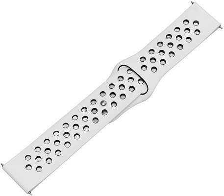 Eternico Sporty Universal Quick Release 22mm Solid Black and White Eternico Sporty Universal Quick Release 22mm Solid Black and White