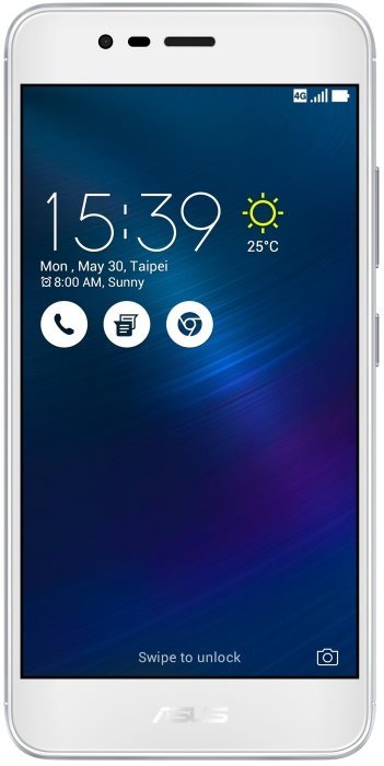 ASUS Zenfone 3 Max ZC553KL stříbrný Přední strana
