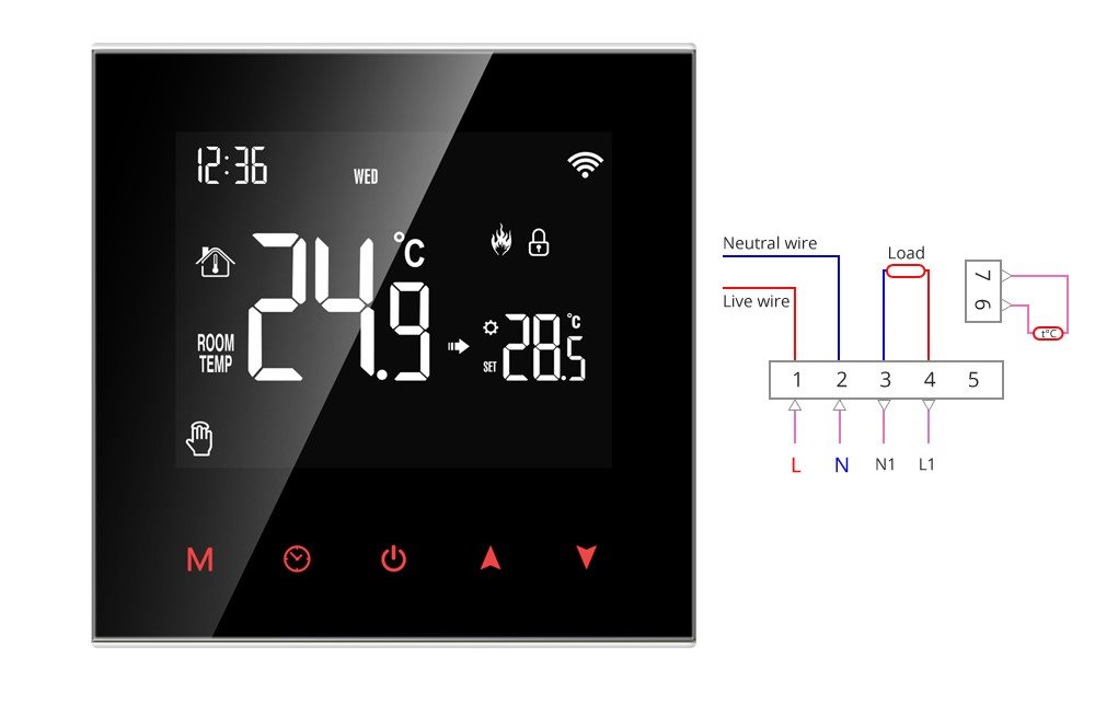 Smart Thermostat AVATTO ZWT100-16A Zigbee für elektrische Heizung