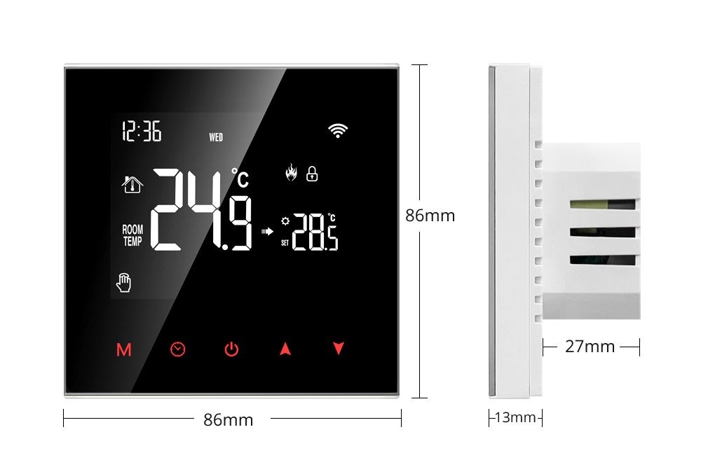 AVATTO ZWT100-WH-3A Zigbee Smart Thermostat für die Warmwasserheizung