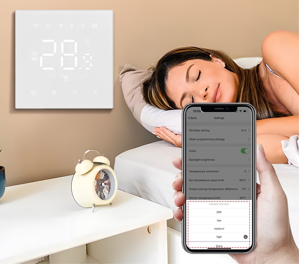 Smart Thermostat AVATTO WT410-WH-3A-W Wifi für elektrische Heizung