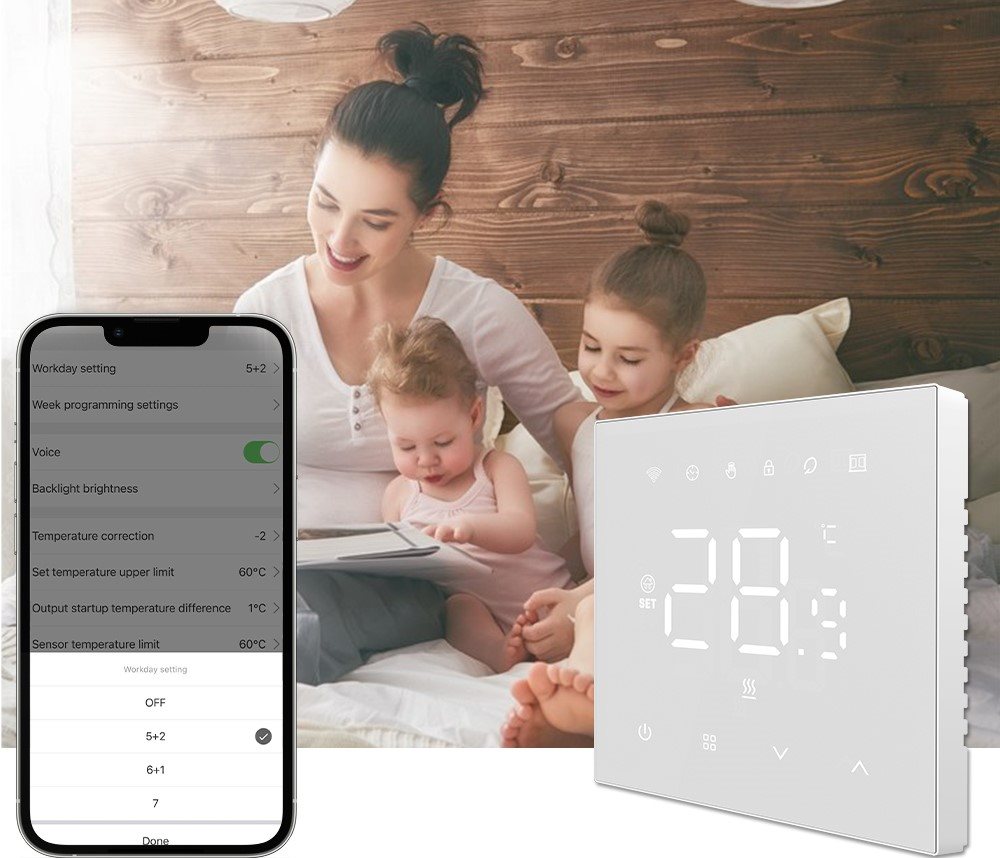 Smart Thermostat AVATTO-W Wifi Thermostat, Kessel (410-BH-3A-gas, Wifi Gas Boiler Heizung Smart Thermostat)