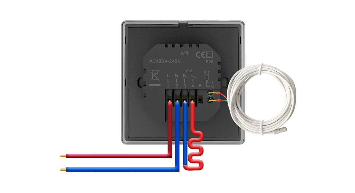Intelligenter Thermostat AVATTO WT500-16A Wifi für elektrische Heizung