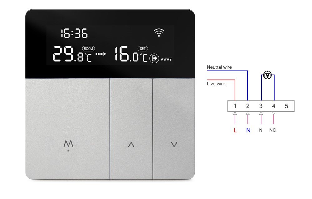 Intelligenter Thermostat AVATTO WT500-WH-3A Wifi für die Warmwasserbereitung