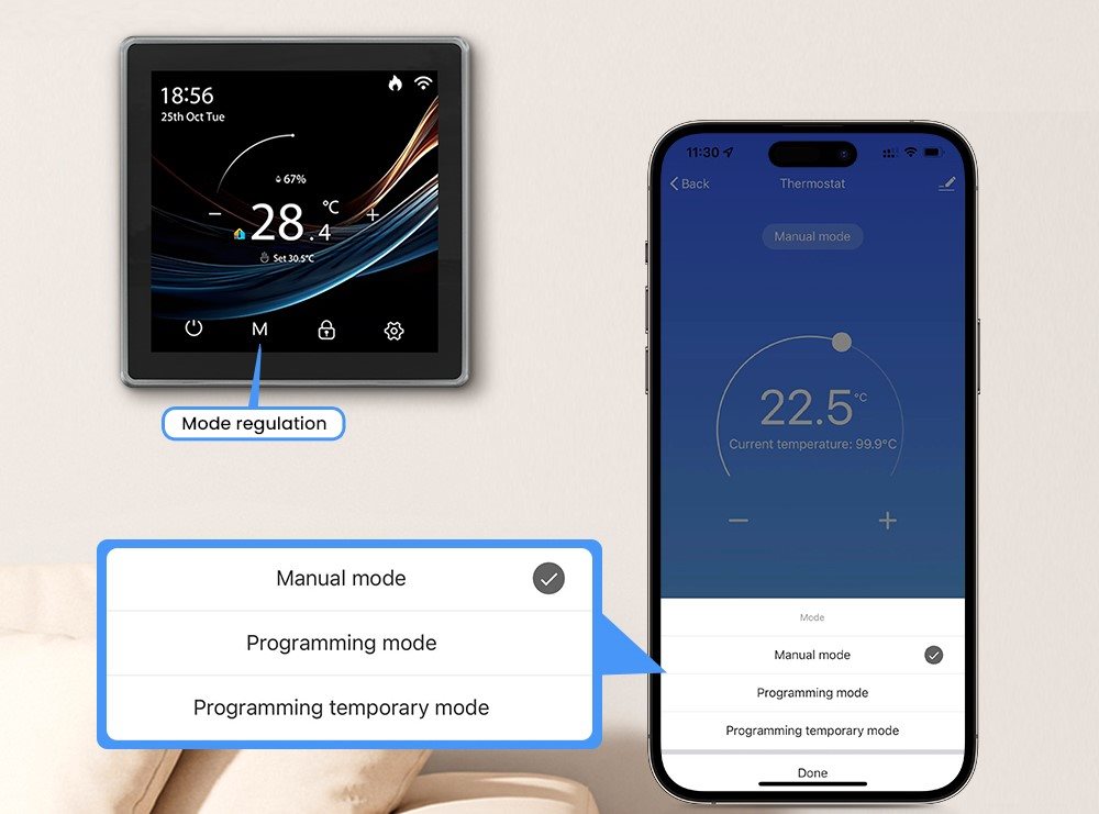 Intelligenter Thermostat AVATTO WT500-WH-3A Wifi für die Warmwasserbereitung