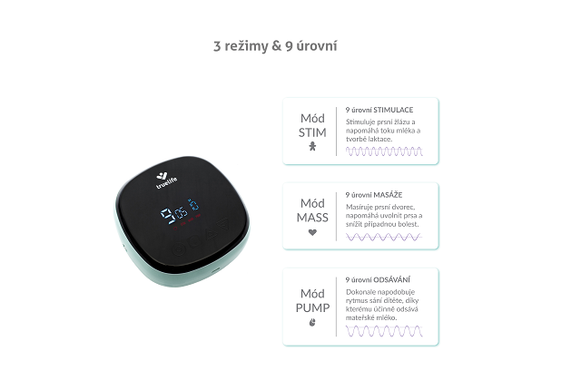 Dvojitá elektrická odsávačka mateřského mléka TrueLife Nutrio BP Electric Double
