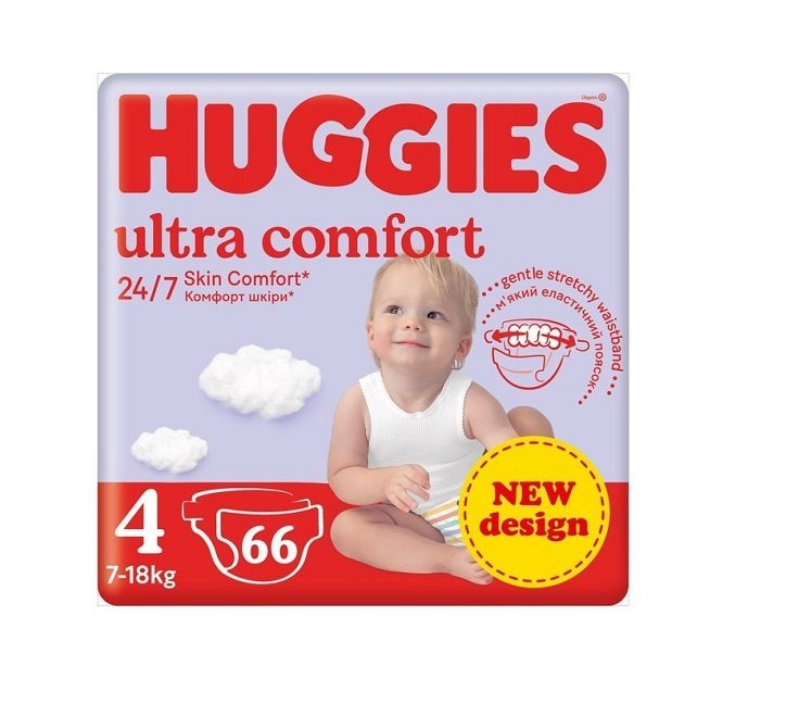 Jednorazové plienky HUGGIES Ultra Comfort Mega 4 (66 ks)