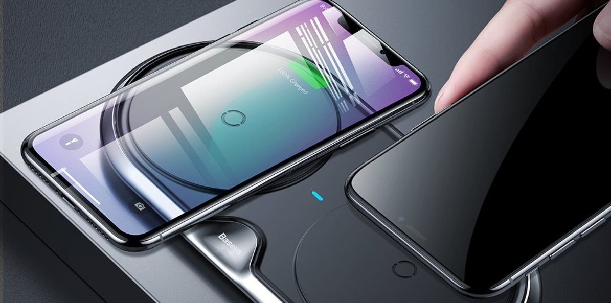 Baseus Dual Wireless Charger Schwarz