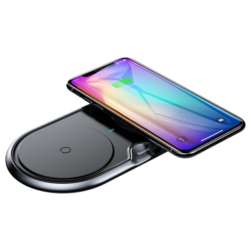 Baseus Dual Wireless Charger Schwarz