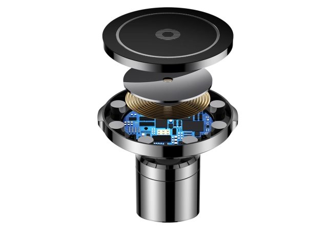Baseus Big Ears Car Mount Wireless Ladegerät Schwarz