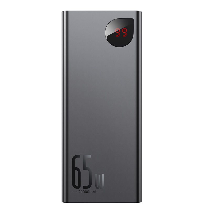 Baseus Adaman Metall Digital Display Schnellladung Power Bank 20000mAh 65W Schwarz