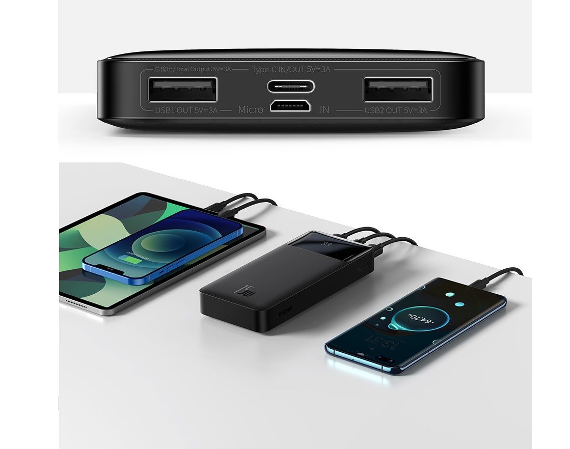 Powerbank Baseus Bipow Digital Display 20000mAh 15W Black