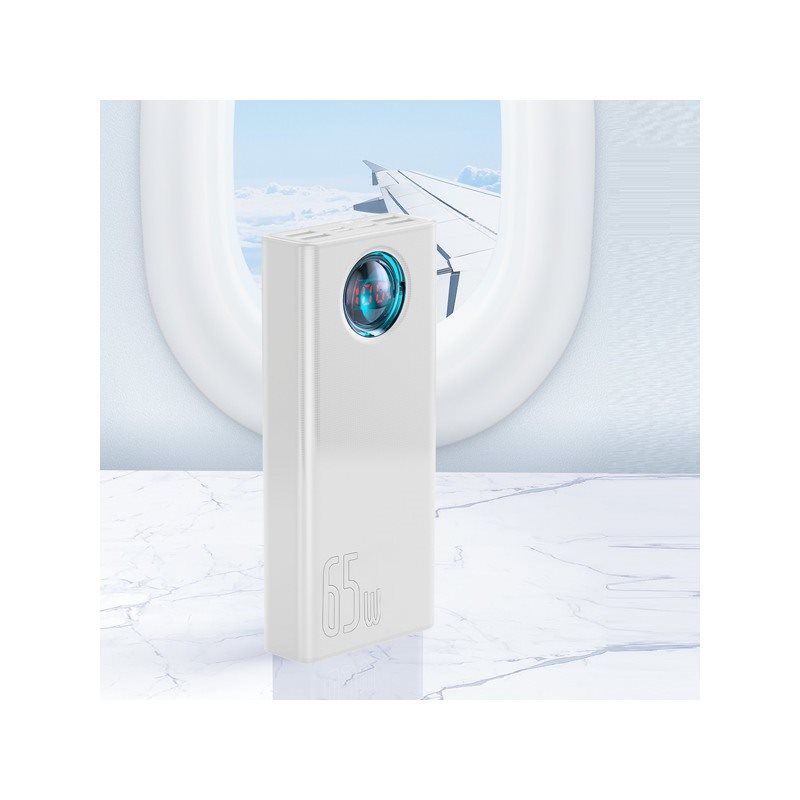 Baseus Amblight 65W Schnellladung Power Bank 30000mAh Weiß Baseus Amblight 65W Schnellladung Power Bank 30000mAh Weiß