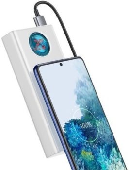 Baseus Amblight 65W Schnellladung Power Bank 30000mAh Weiß Baseus Amblight 65W Schnellladung Power Bank 30000mAh Weiß