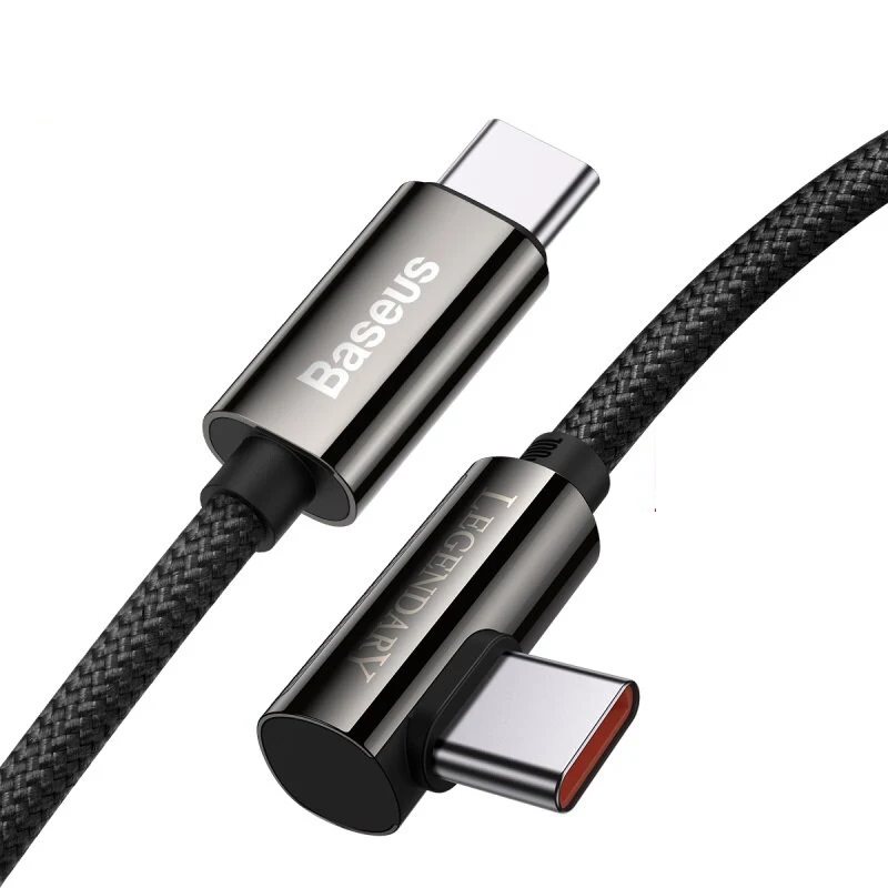 Baseus Elbow Fast Charging Data Cable Type-C to Type-C 100W 1m Black