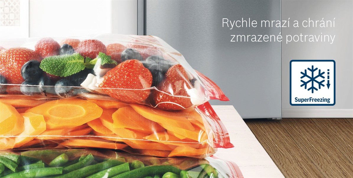 SuperFreeze function BOSCH KGE39ALCA combi fridge
