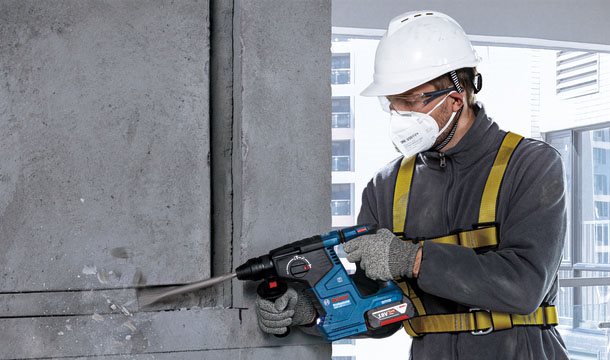 Bosch GBH 187-LI 18V 2x5Ah Rotary Hammer in SDS+ Case 0.611.923.021