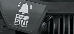 Robotická sekačka Bosch Indego M 700 Ochrana pomocí PINu