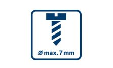 Maximální průměr šroubů 7 mm