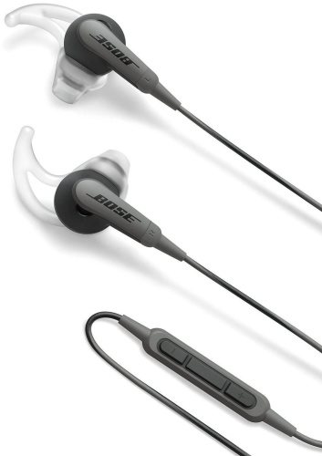 Ovládací prvky na kabelu sluchátek BOSE SoundSport In-Ear Apple Device energy green