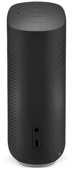 Connectors and control elements Konektory a částečný pohled na ovládací prvky reproduktoru BOSE SoundLink Color II Soft Black