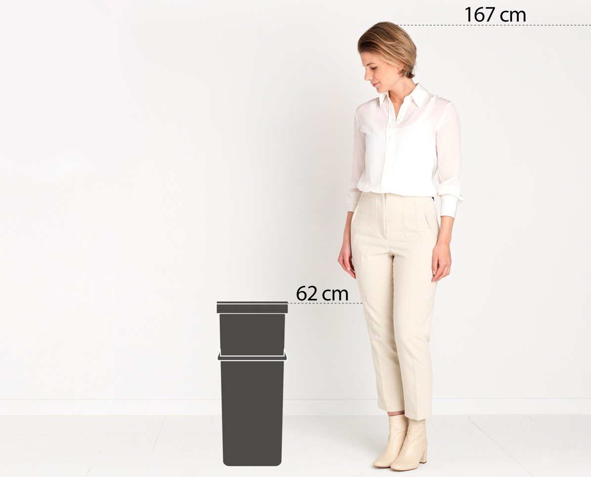 Waste Bin Brabantia Sort &  Go Basket 40L, White