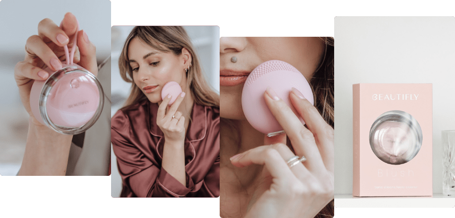 Čistiaca kefka na pleť Beautifly B-Pure Blush