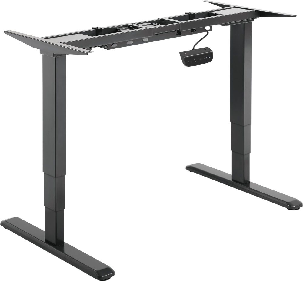 AlzaErgo Tisch ET1 NewGen schwarz + Tischplatte TTE-03 160x80cm weißes Laminat