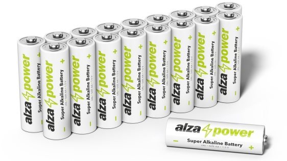 Jednorazová tužková batéria AlzaPower Super Alkaline LR6 (AA) 3× 6 ks v eko-boxe