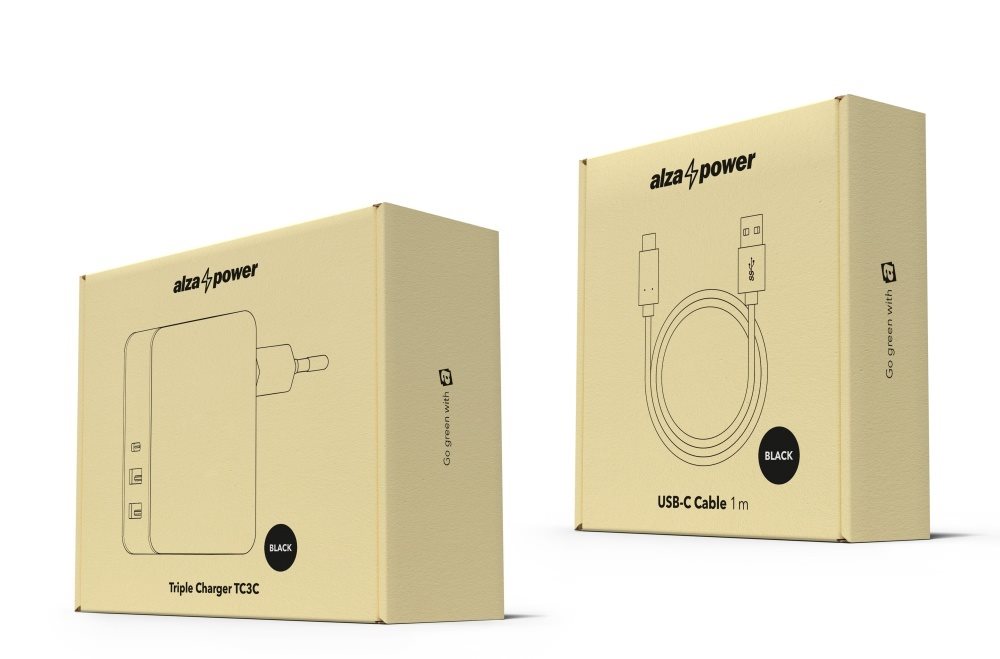 AlzaPower T3C Triple Charger 5.4A + AlzaPower Core USB-C 3.2 Gen 1, 1m