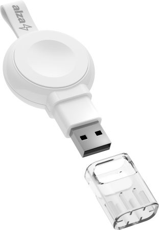 Set AlzaPower Wireless MFi Watch charger 120 USB-A white + Data cable Core USB-A (M) to USB-A (F) 2.0 Set AlzaPower Wireless MFi Watch charger 120 USB-A white + Data cable Core USB-A (M) to USB-A (F) 2.0