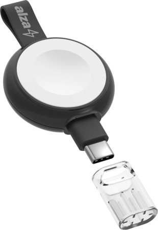 Set AlzaPower Wireless MFi Watch Ladegerät 120 USB-C schwarz + Datenkabel Core USB-C (M) / USB-C (F) 3.2 Gen 1