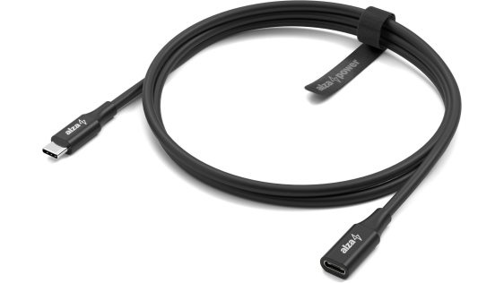Set AlzaPower Wireless MFi Watch Ladegerät 120 USB-C schwarz + Datenkabel Core USB-C (M) / USB-C (F) 3.2 Gen 1
