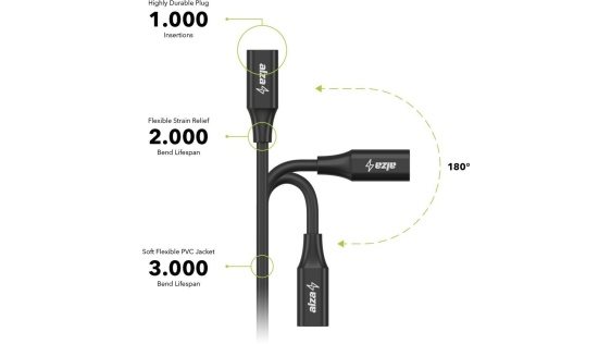 Set AlzaPower Wireless MFi Watch Ladegerät 120 USB-C schwarz + Datenkabel Core USB-C (M) / USB-C (F) 3.2 Gen 1