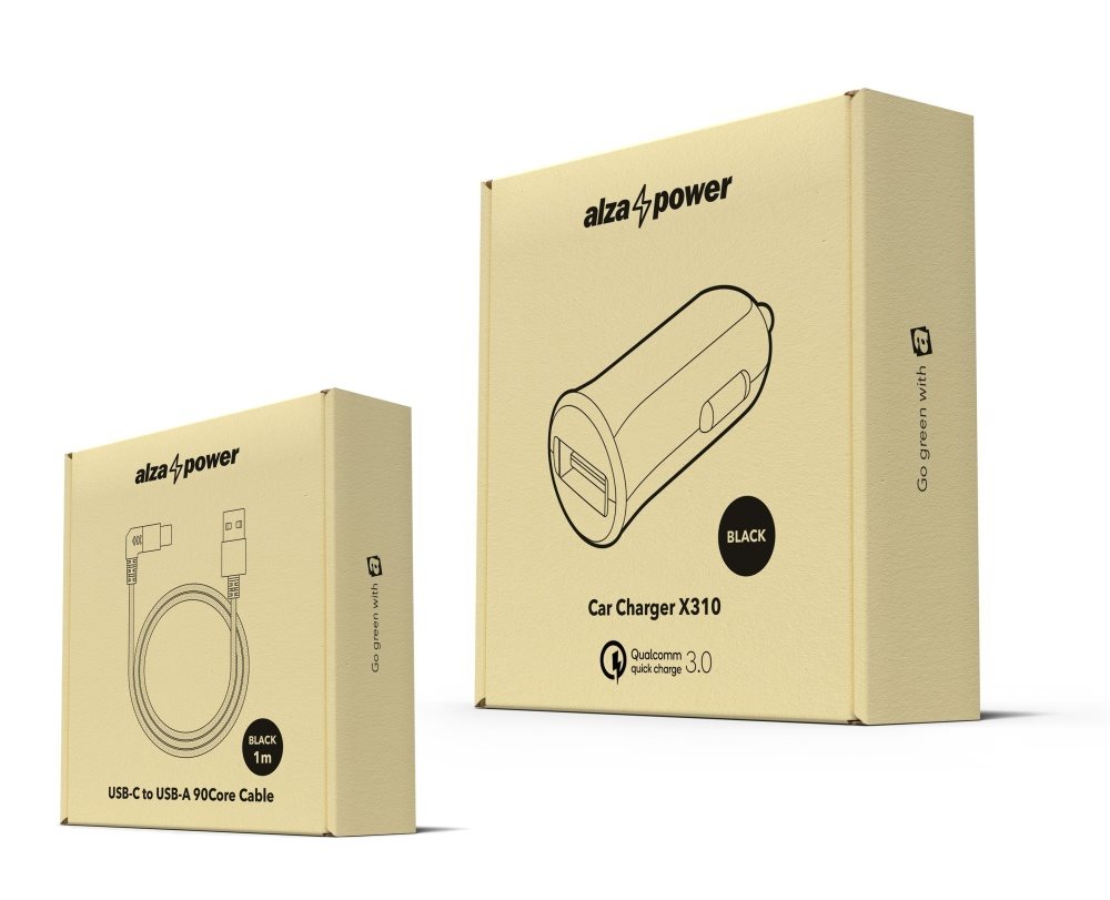 AlzaPower Car Charger X310 + AlzaPower 90Core USB-C