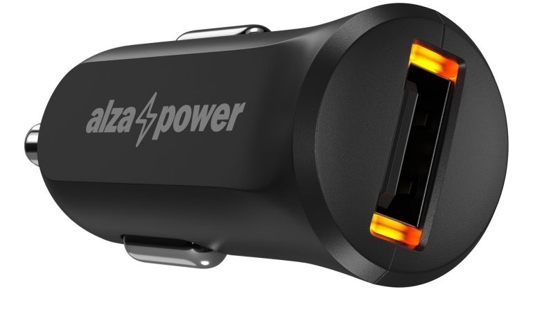 Szett AlzaPower autós töltő S310 fekete + Core Micro USB 1m fekete
