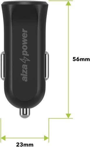 Szett AlzaPower autós töltő S310 fekete + Core Micro USB 1m fekete