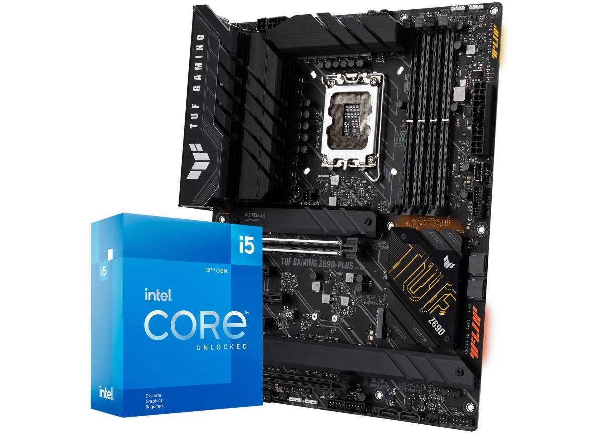 Intel Core i5-12600K processzor és ASUS TUF Gaming Z690-Plus alaplapkészlet 