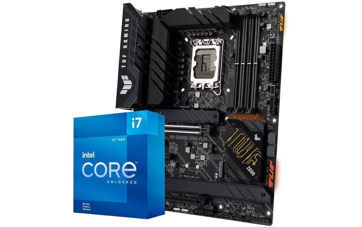 Intel Core i7-12700K Prozessor und ASUS TUF Gaming Z690-Plus Mainboard-Set