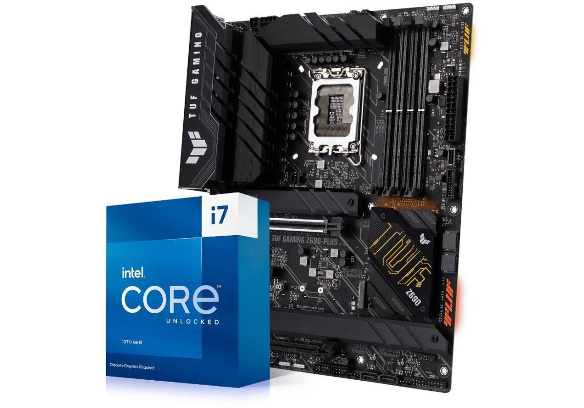 Intel Core i7-13700K Prozessor und ASUS TUF Gaming Z690-Plus Mainboard-Set