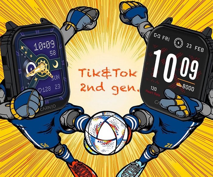 Smart hodinky pre deti CARNEO TIK&TOK HR+ 2. generácie boy
