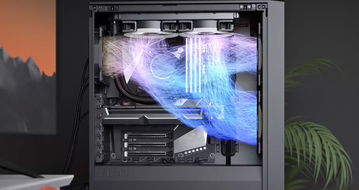 Fractal Design Meshify 2 Compact Schwarz TG Dark Computergehäuse Fractal Design Meshify 2 Compact Schwarz TG Dark Computergehäuse