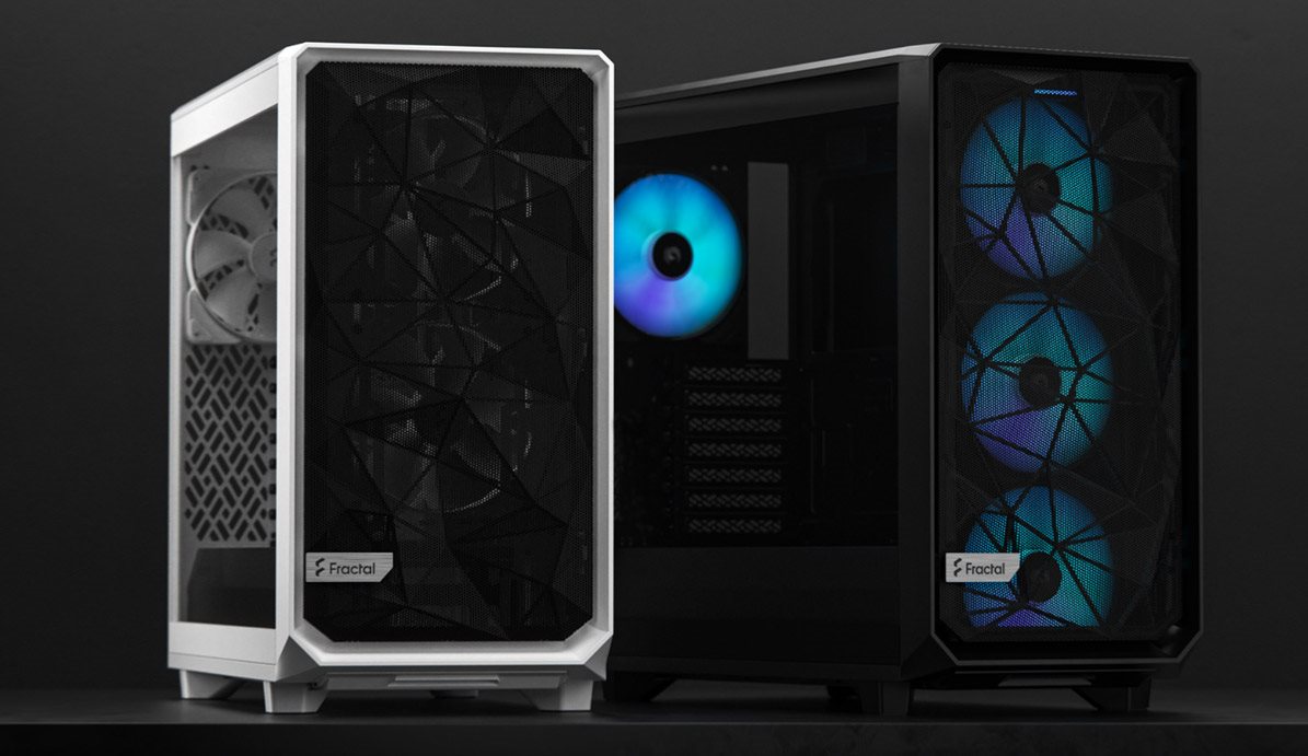 Fractal Design Meshify 2 Lite Weiß TG Clear Computergehäuse