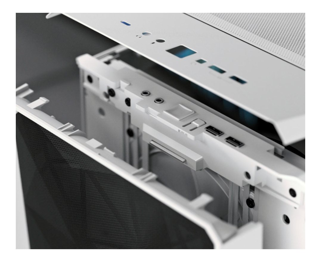 Fractal Design Meshify 2 Lite Weiß TG Clear Computergehäuse