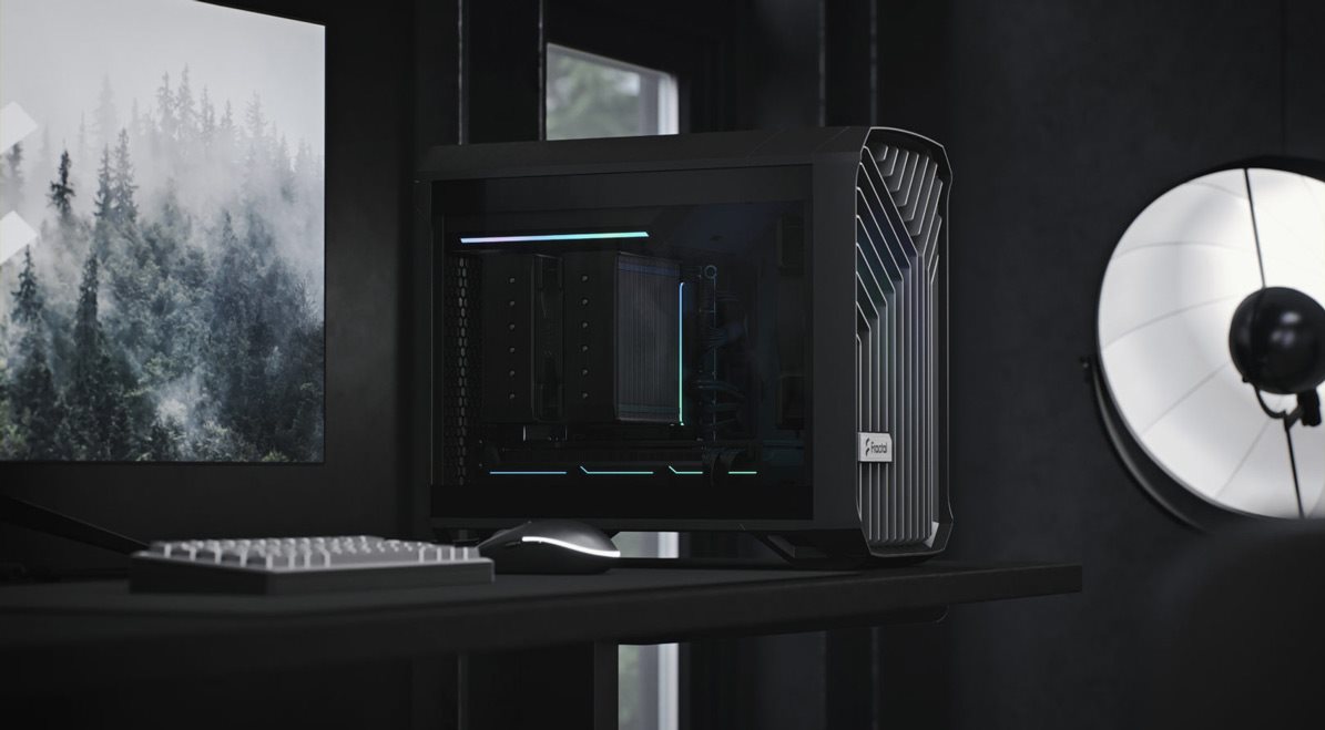 Počítačová skříň Fractal Design Torrent Nano White TG Clear Tint 