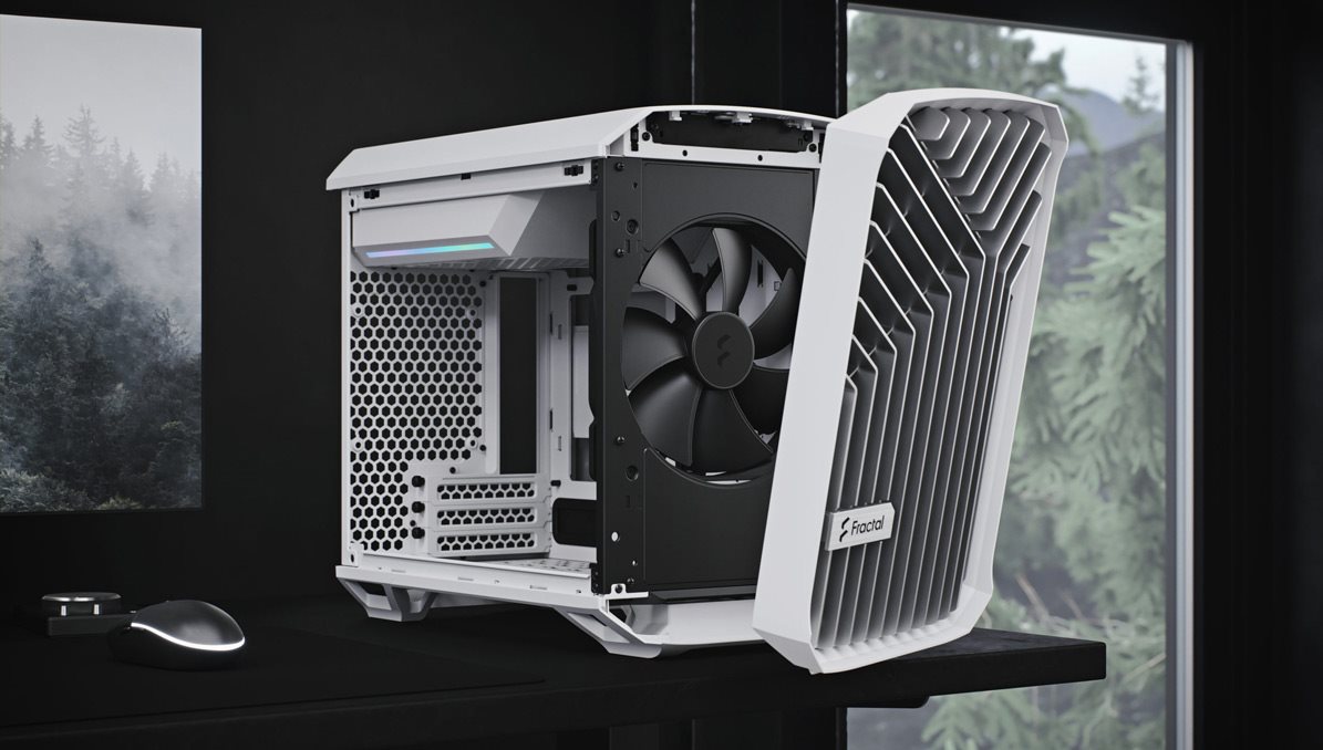 Počítačová skříň Fractal Design Torrent Nano White TG Clear Tint 