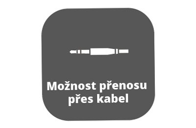 Can be used with a cable Možnost přenosu přes kabel